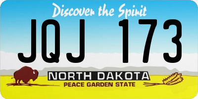 ND license plate JQJ173