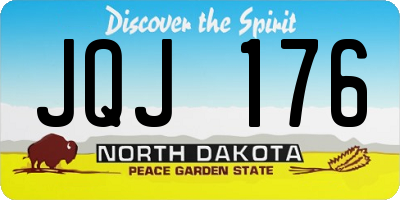 ND license plate JQJ176