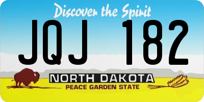 ND license plate JQJ182