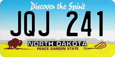 ND license plate JQJ241