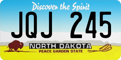 ND license plate JQJ245