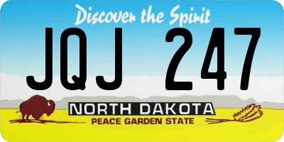 ND license plate JQJ247
