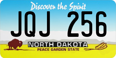 ND license plate JQJ256