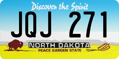 ND license plate JQJ271