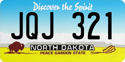 ND license plate JQJ321