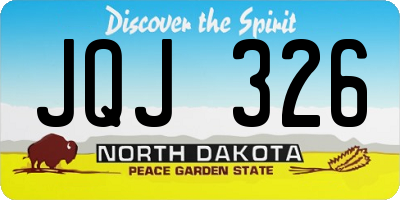 ND license plate JQJ326