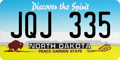 ND license plate JQJ335