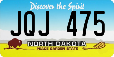 ND license plate JQJ475