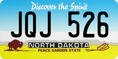 ND license plate JQJ526