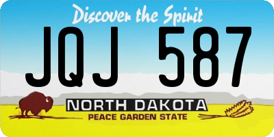 ND license plate JQJ587