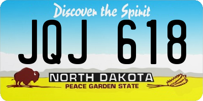 ND license plate JQJ618
