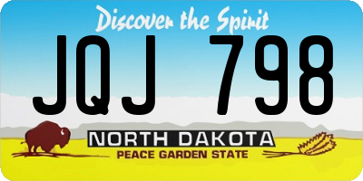 ND license plate JQJ798