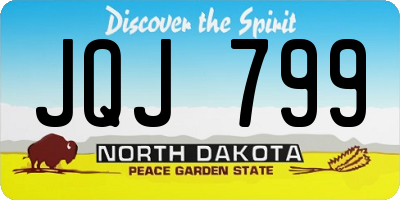 ND license plate JQJ799
