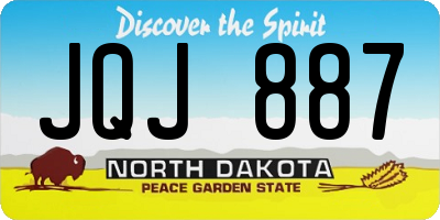 ND license plate JQJ887