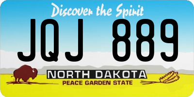 ND license plate JQJ889