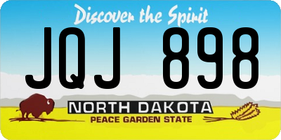 ND license plate JQJ898
