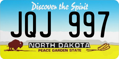 ND license plate JQJ997
