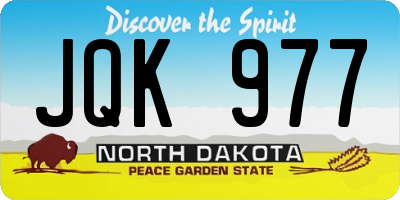 ND license plate JQK977