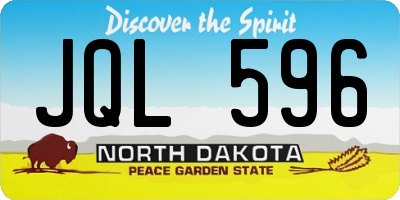 ND license plate JQL596