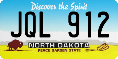 ND license plate JQL912