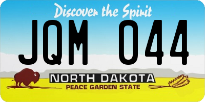 ND license plate JQM044