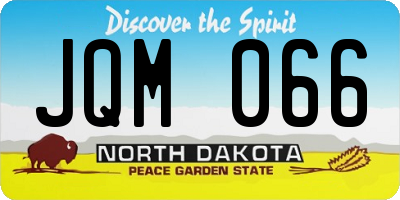 ND license plate JQM066