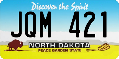 ND license plate JQM421