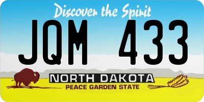 ND license plate JQM433