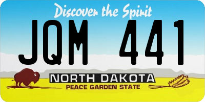 ND license plate JQM441