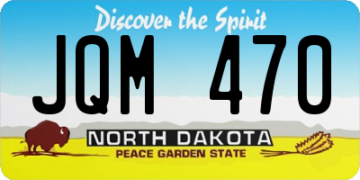ND license plate JQM470