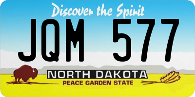 ND license plate JQM577