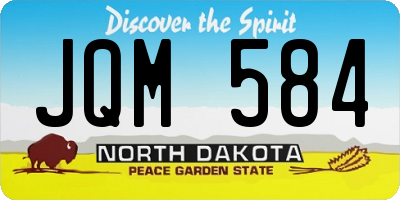 ND license plate JQM584