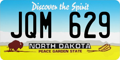 ND license plate JQM629