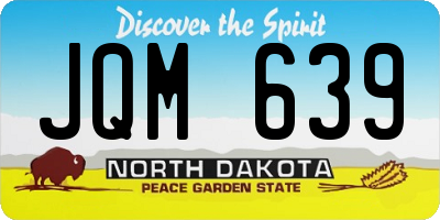 ND license plate JQM639