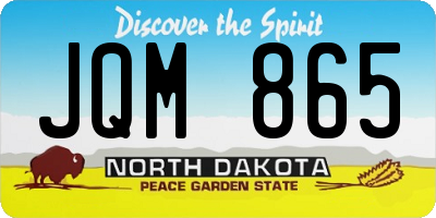 ND license plate JQM865
