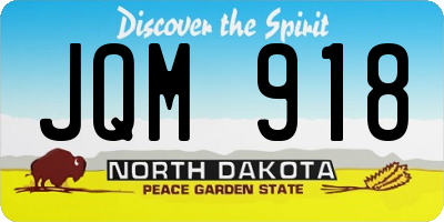ND license plate JQM918