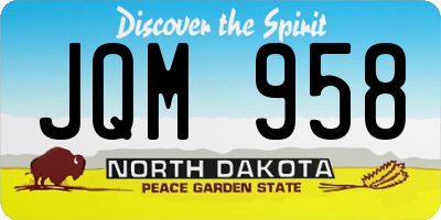 ND license plate JQM958