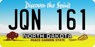 ND license plate JQN161
