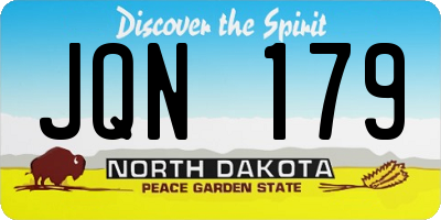 ND license plate JQN179