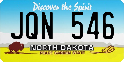 ND license plate JQN546