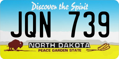 ND license plate JQN739