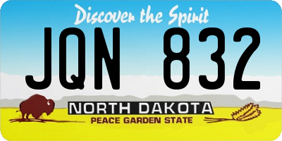 ND license plate JQN832