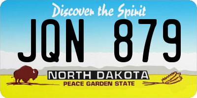 ND license plate JQN879