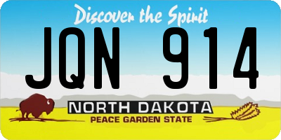 ND license plate JQN914