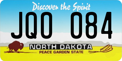 ND license plate JQO084