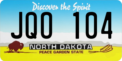 ND license plate JQO104
