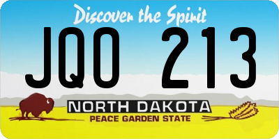 ND license plate JQO213