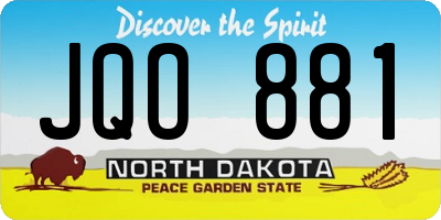 ND license plate JQO881