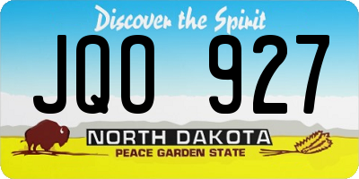 ND license plate JQO927