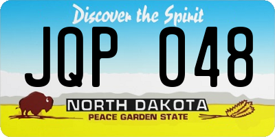 ND license plate JQP048